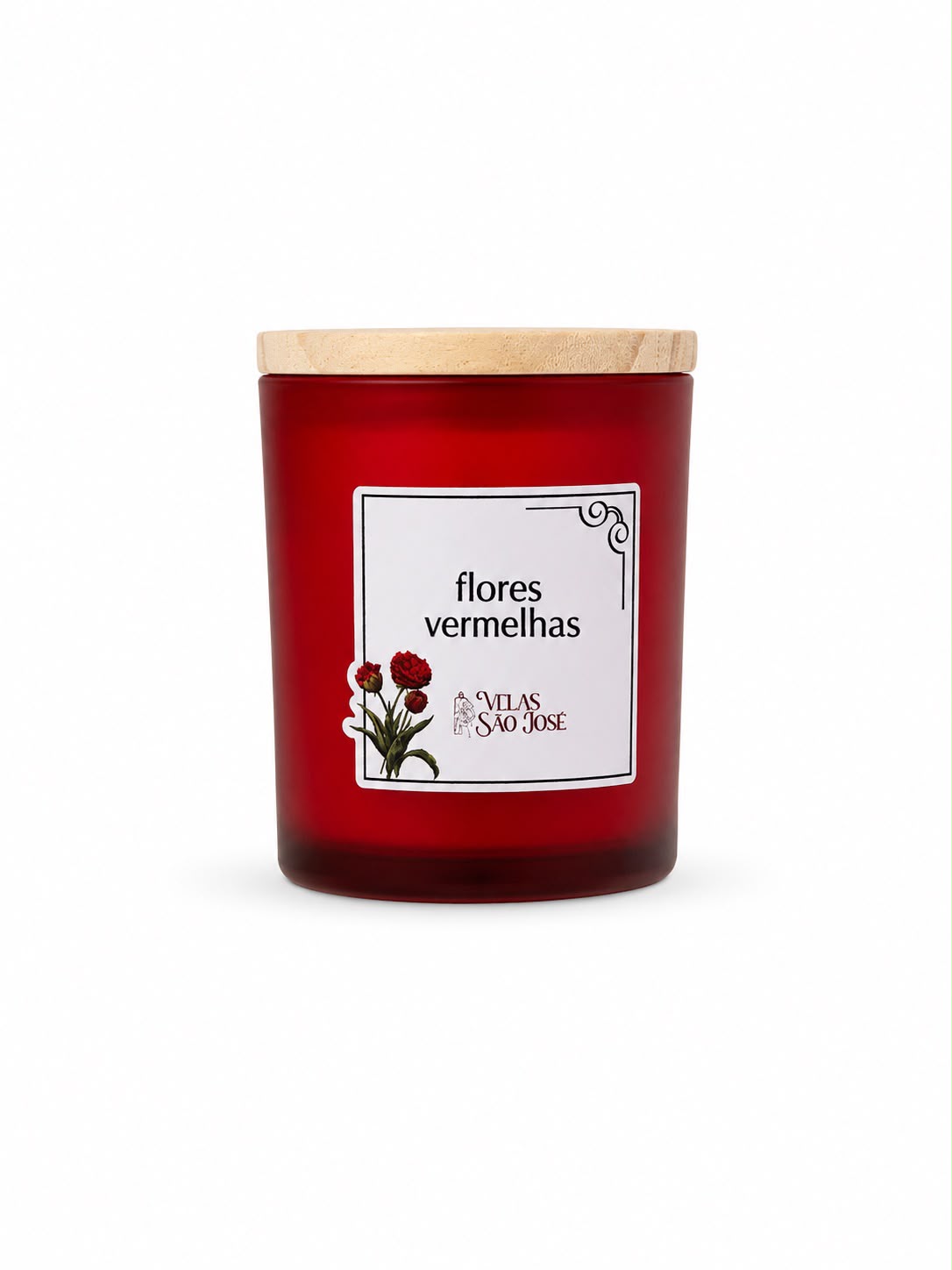 Vela Aromática de Flores Vermelhas